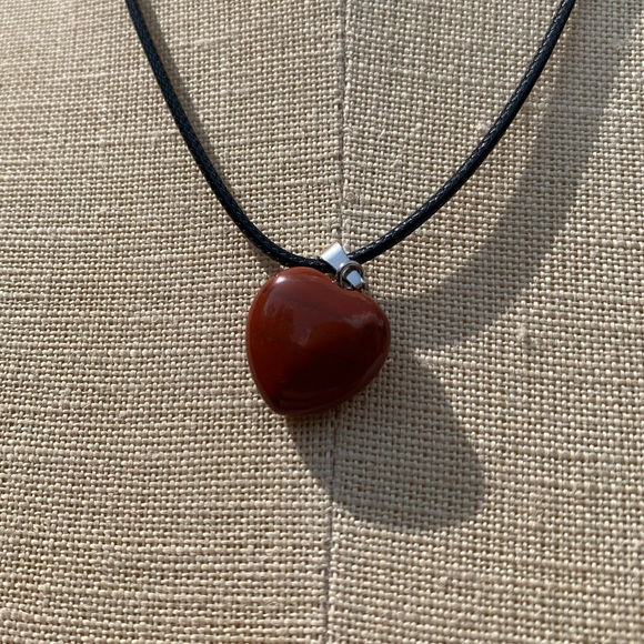 Handmade Heart Genuine Stone Amulet Necklace - Picture 11 of 13